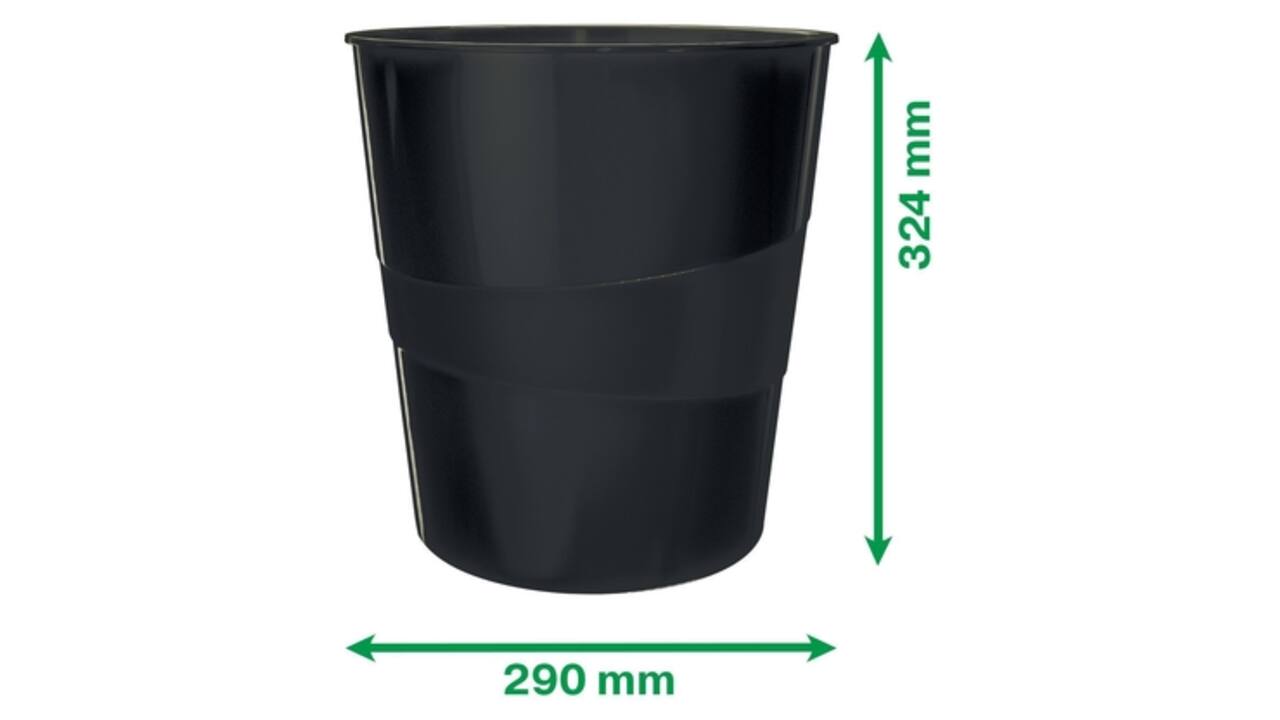 Papierbak Leitz Recycle range 15liter zwart