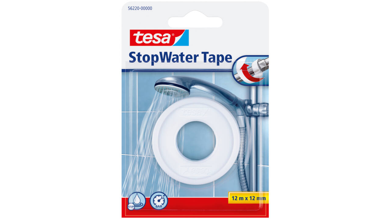 Reparatietape tesa® StopWater 12mx12mm wit
