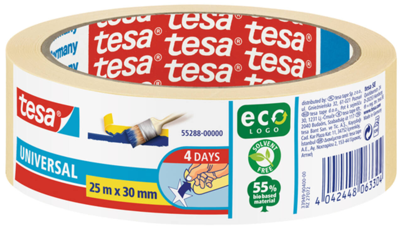 Afplaktape tesa® Economy 30mmx25m geel