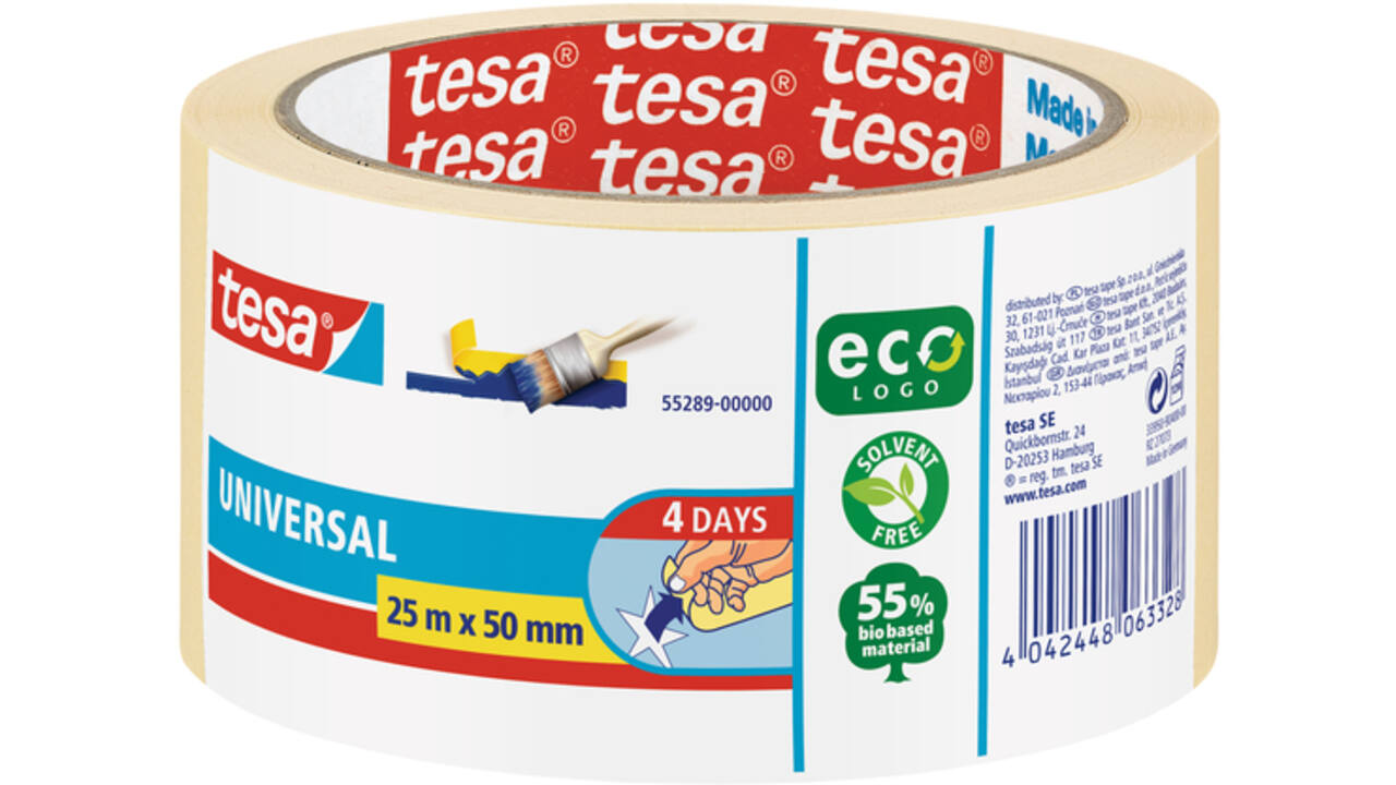Afplaktape tesa® Economy 50mmx25m beige