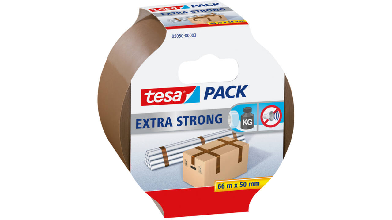 Verpakkingstape tesapack® Extra Strong 66mx50mm bruin