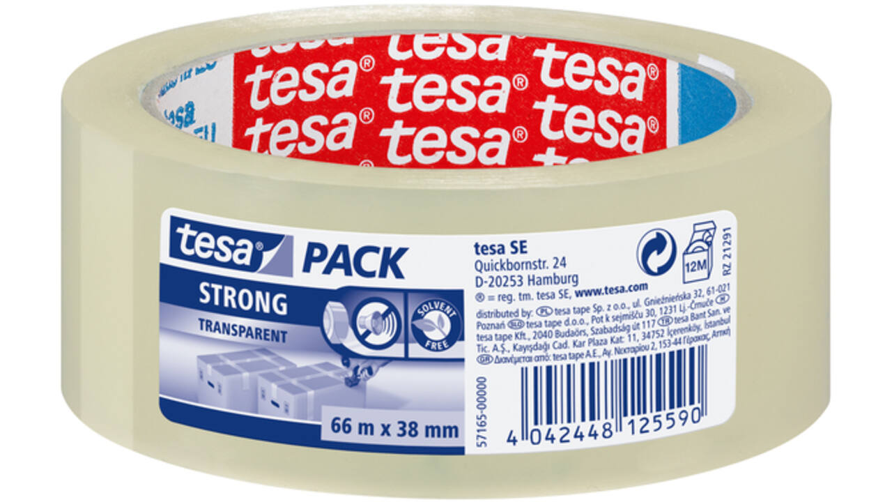 Verpakkingstape tesapack® Strong 66mx38mm transparant