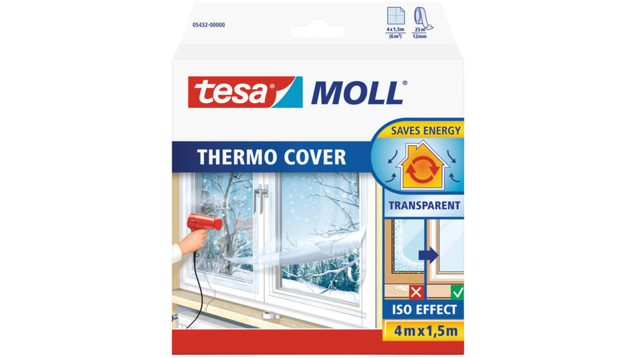 Isolatiefolie tesamoll® Thermo Cover tbv ramen 1,5x4m transparant