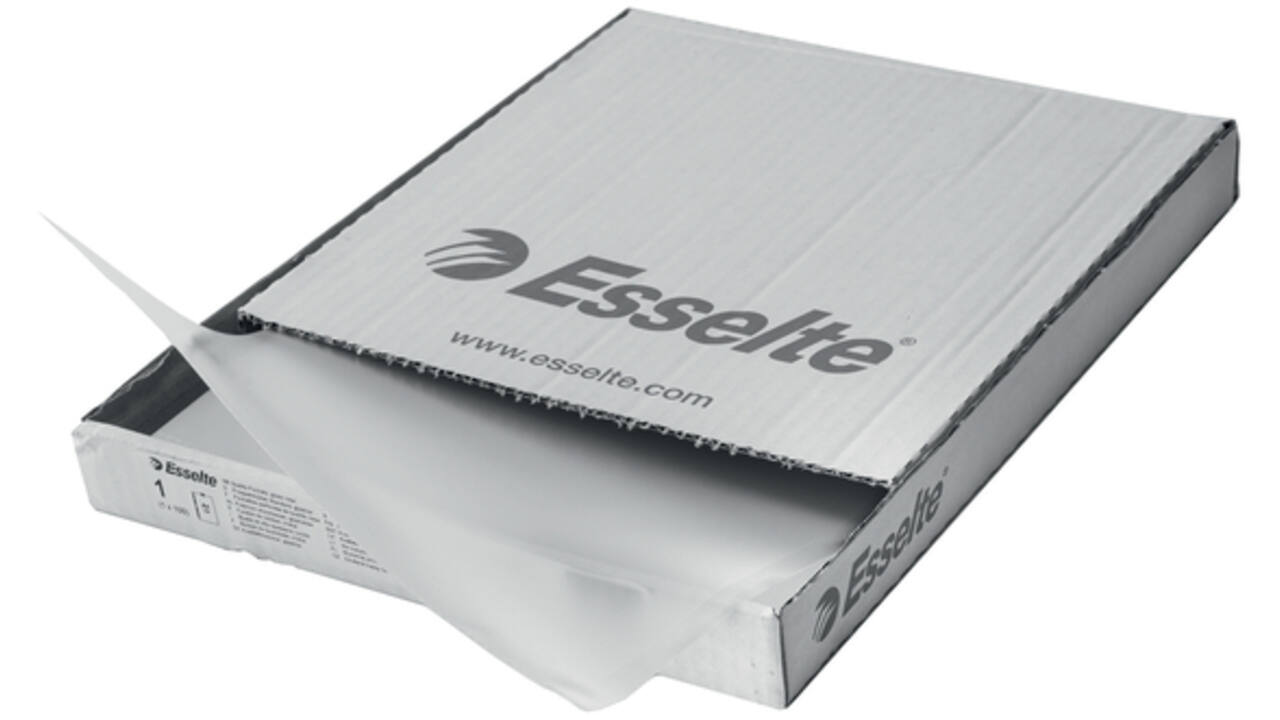Insteekmap L-model Esselte A4 100% gerecycled 0.10mm transparant 100 stuks