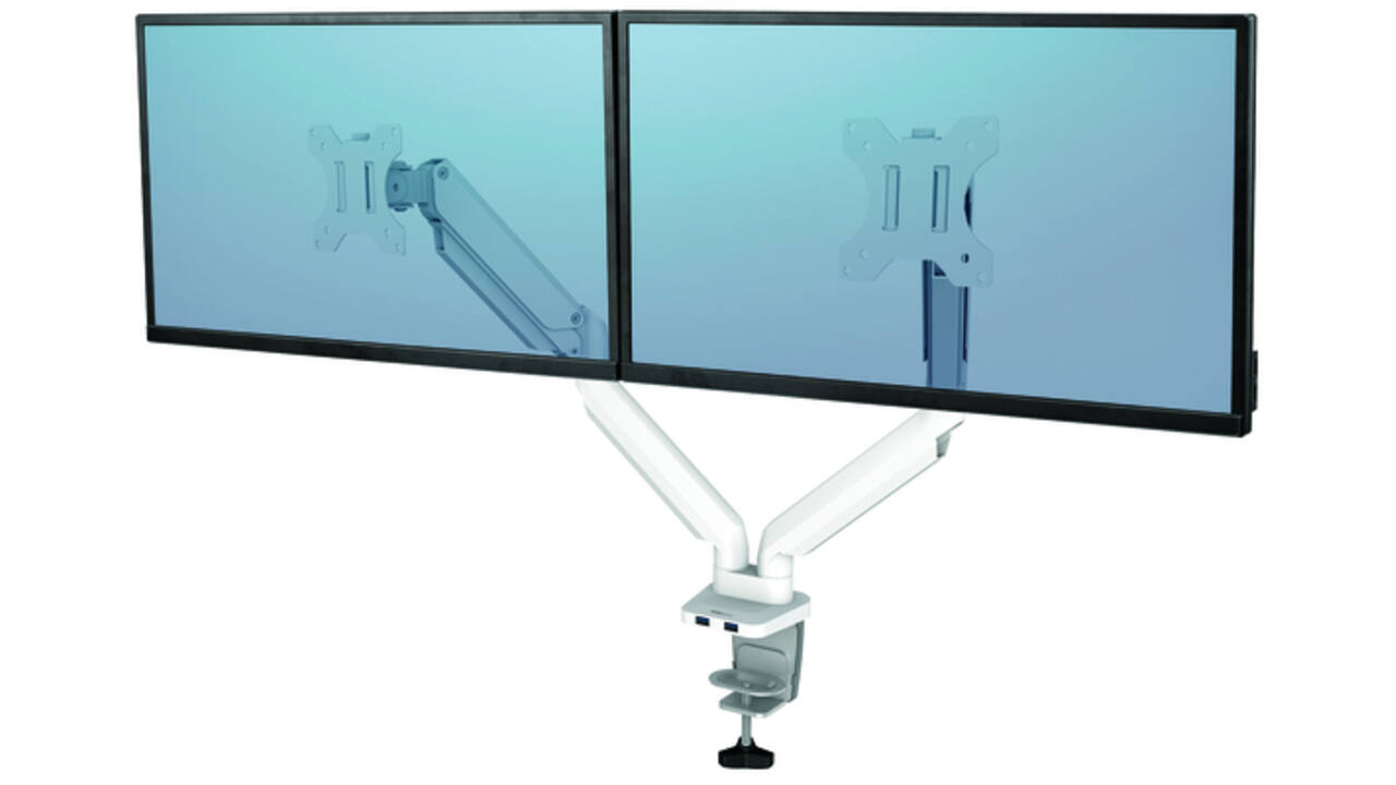 Monitorarm Fellowes Platinum Serie Duo wit