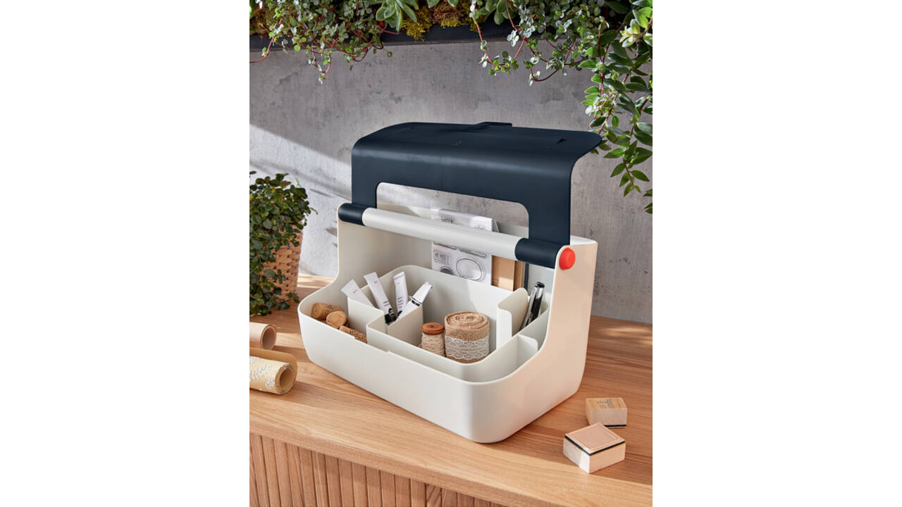 Opbergbox Leitz Cosy draagbaar kunststof grijs