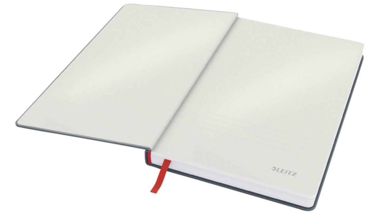 Notitieboek Leitz Cosy A5 160blz 100gr lijn grijs