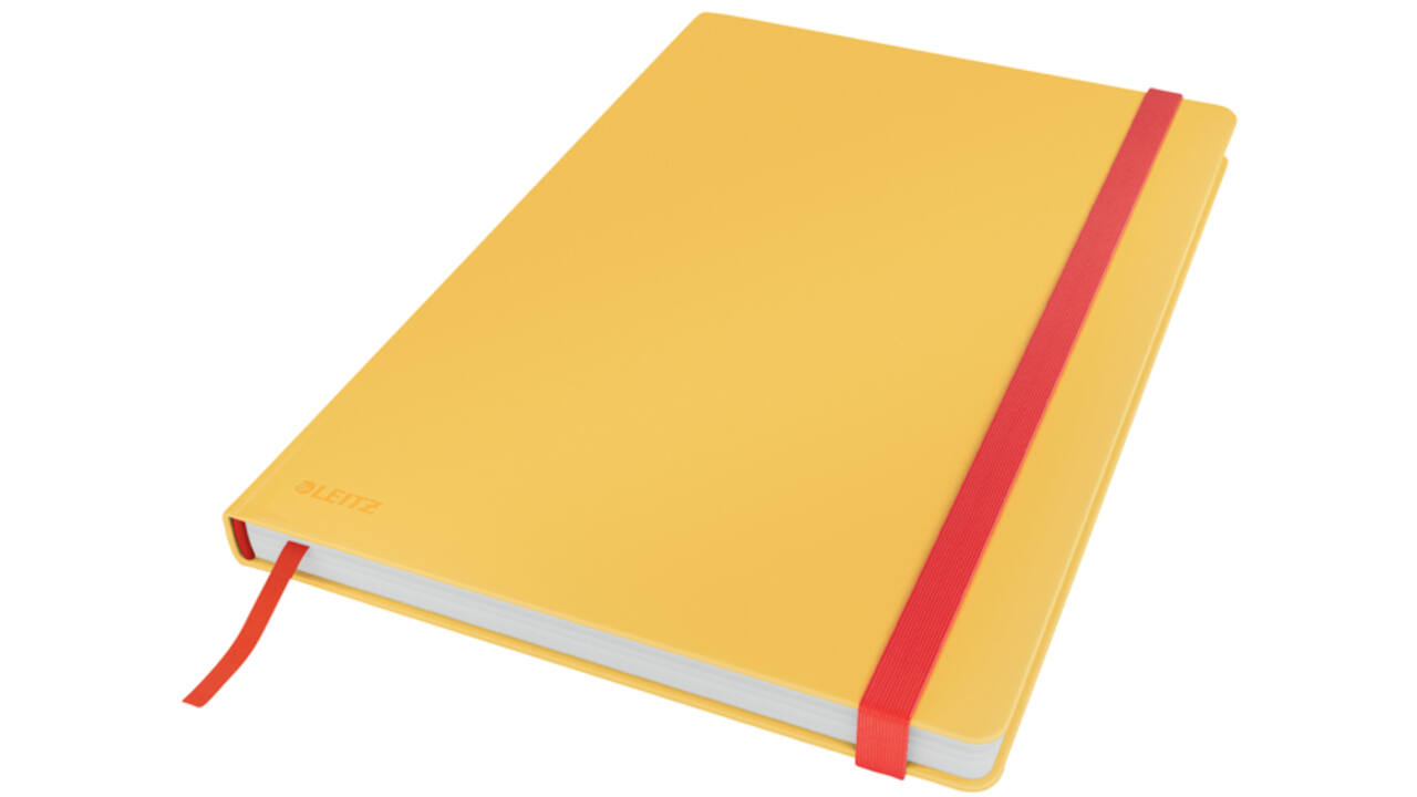 Notitieboek Leitz Cosy B5 160blz 100gr lijn geel