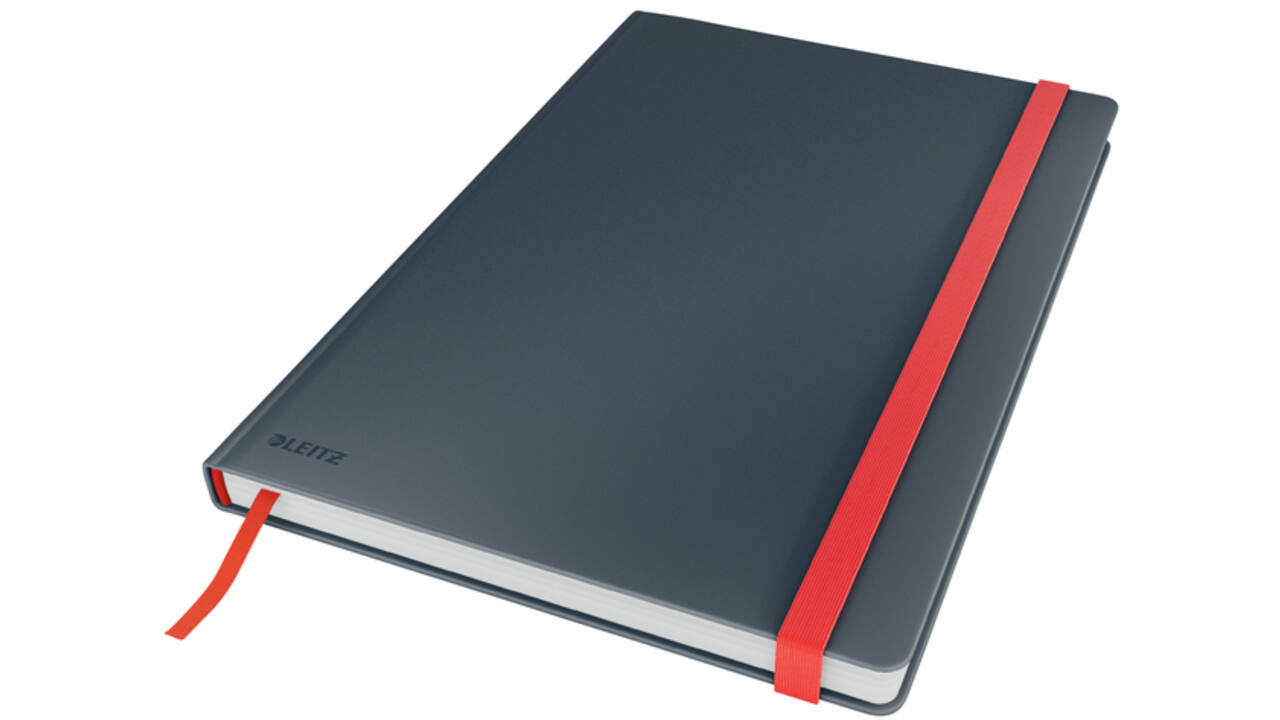 Notitieboek Leitz Cosy B5 160blz 100gr lijn grijs