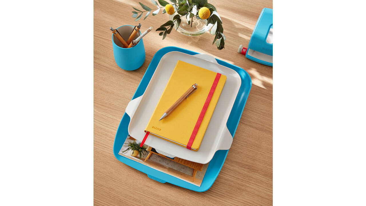 Brievenbak Leitz Cosy met desk organiser blauw