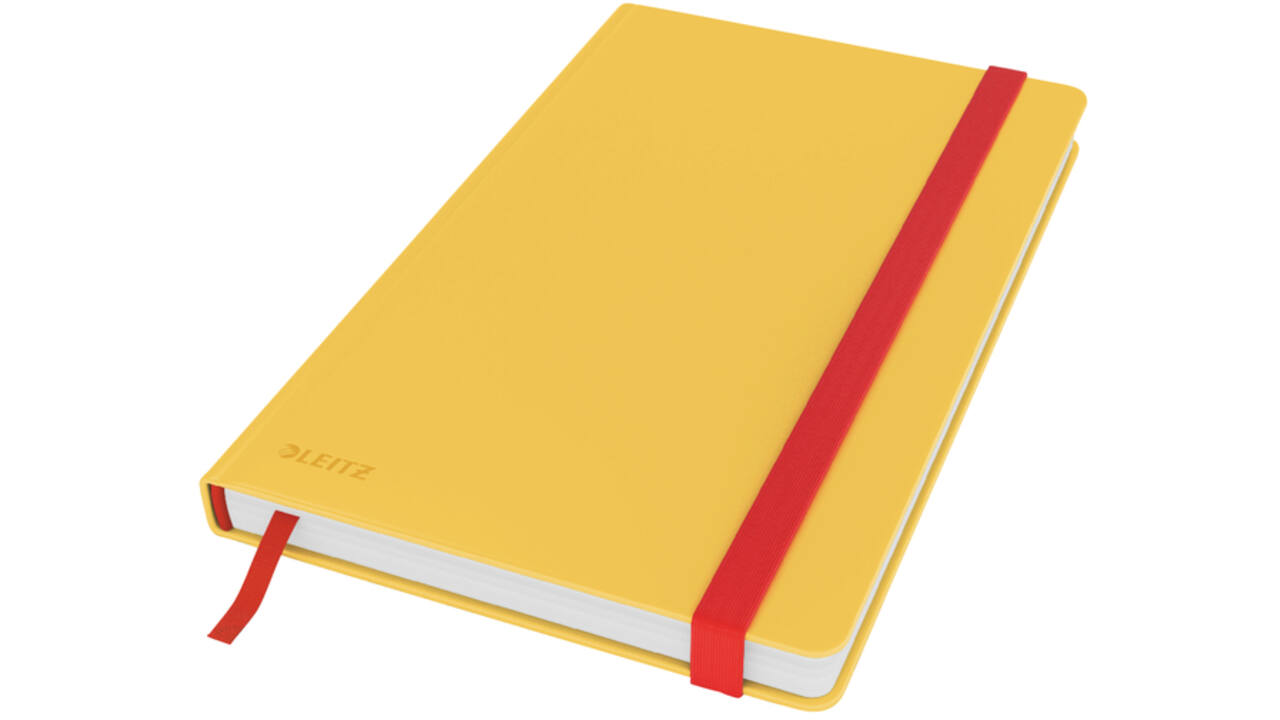 Notitieboek Leitz Cosy A5 160blz 100gr lijn geel