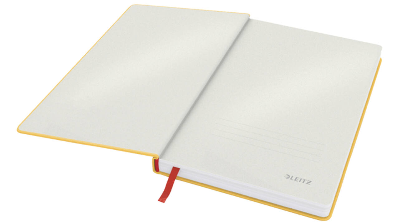 Notitieboek Leitz Cosy A5 160blz 100gr lijn geel