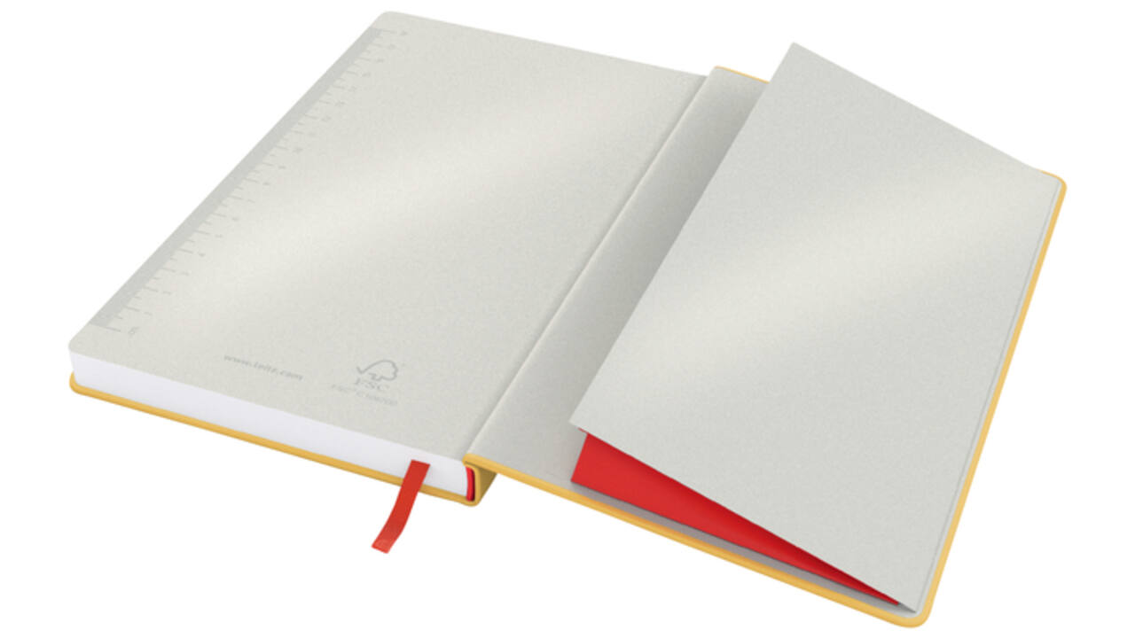 Notitieboek Leitz Cosy A5 160blz 100gr lijn geel