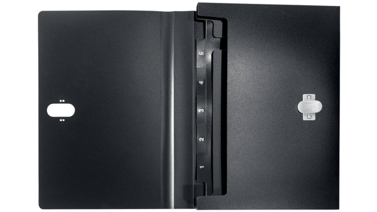 Projectmap Leitz Recycle A4 5-vaks PP zwart