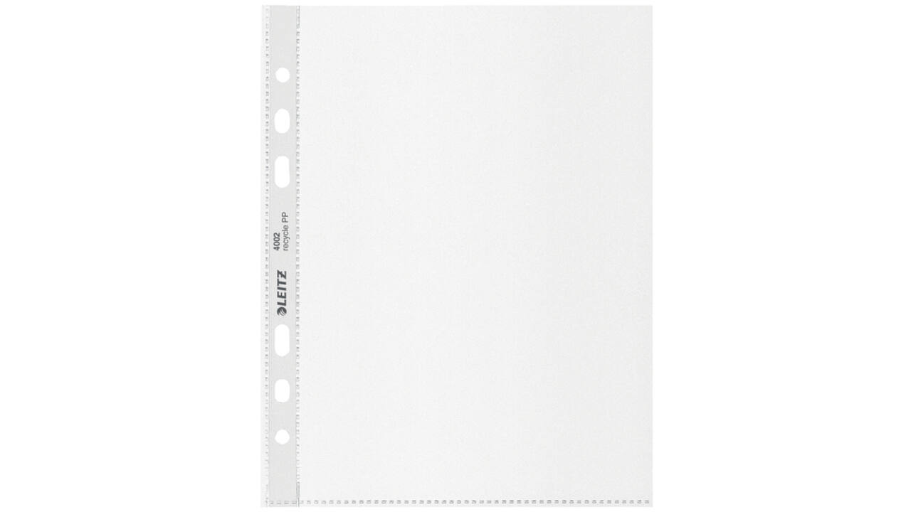 Showtas Leitz Recycle 100µ 6-gaats PP A5 transparant 25 stuks