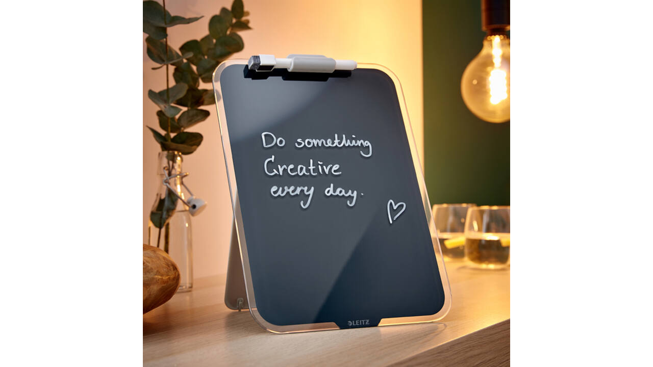Glas Desktop Flipover Leitz Cosy grijs