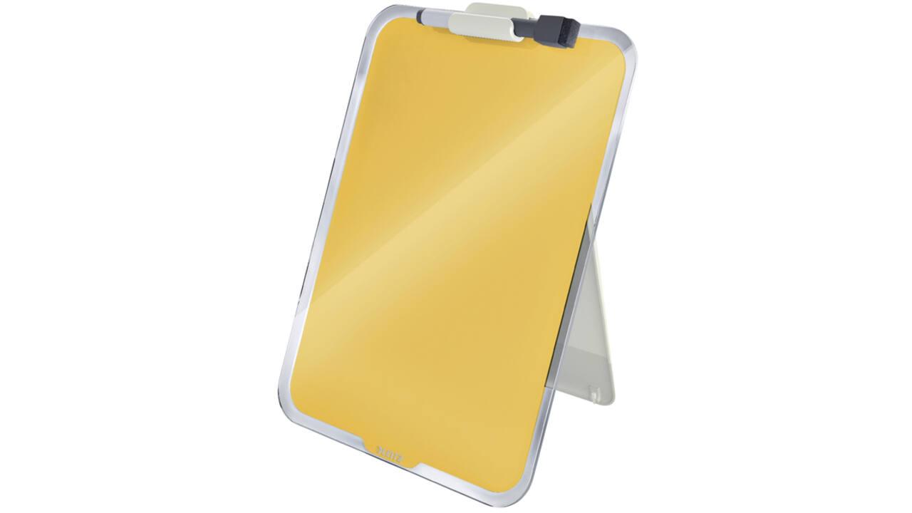 Glas Desktop Flipover Leitz Cosy geel