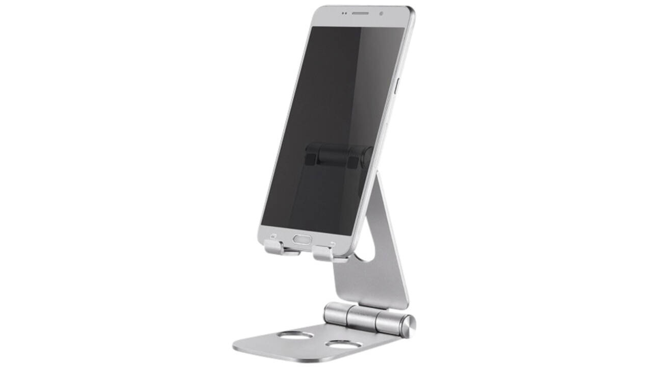 Telefoonstandaard Neomounts DS10-160SL1 opvouwbaar zilver