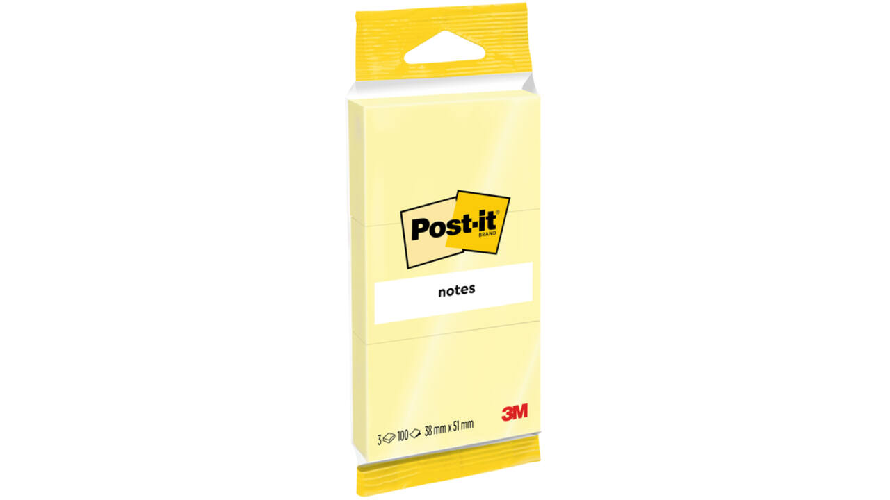 Memoblok Post-it Notes 6810 38x51mm canary yellow