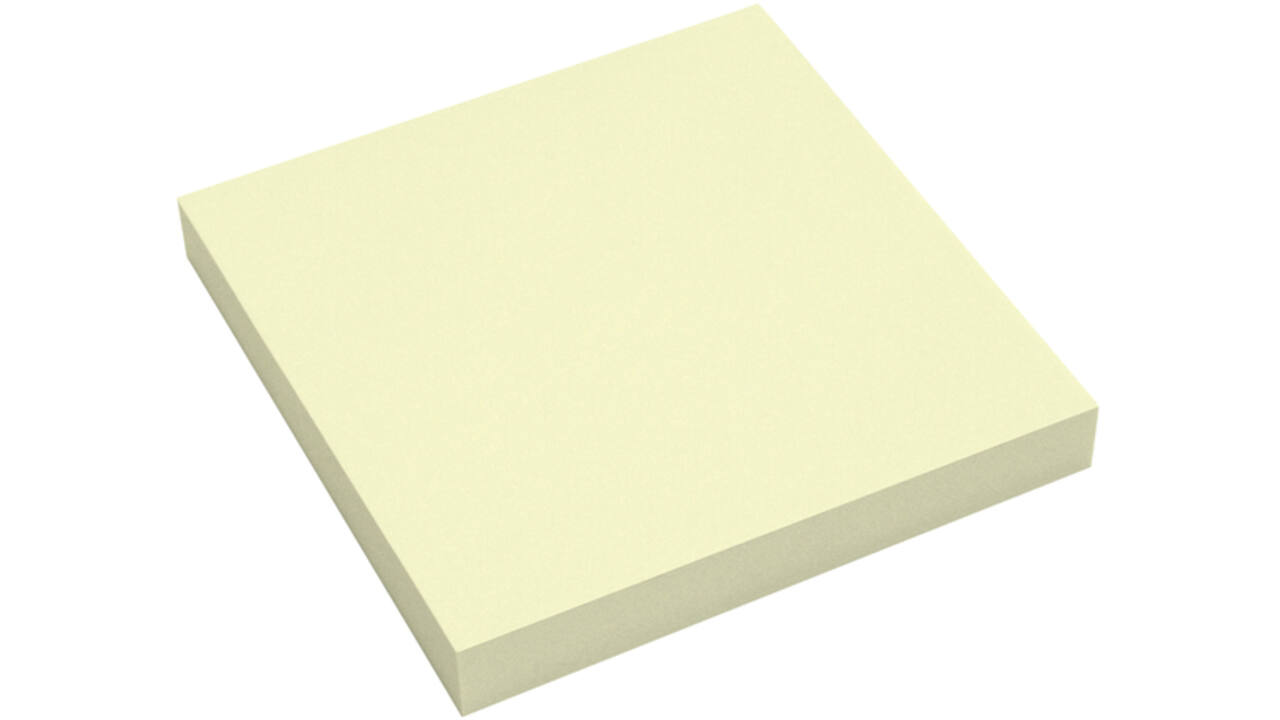 Memoblok info notes antimicrobiëel 100 vel 75x75mm geel