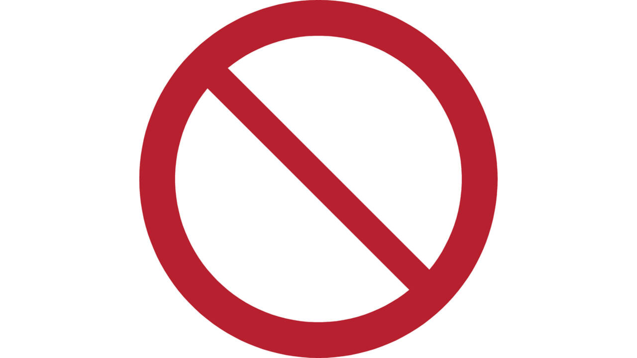 Pictogram bordje Djois Algemeen verbod Ø 200 mm Rood