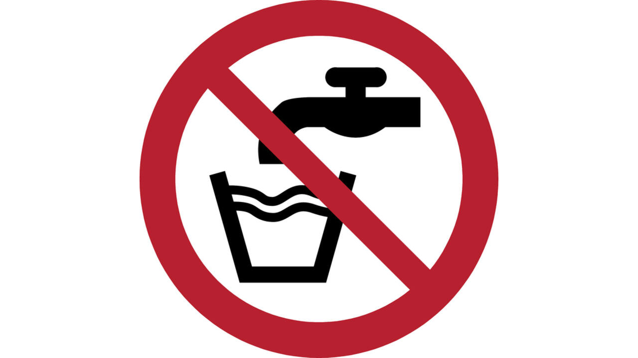 Pictogram bordje Djois Geen drinkwater Ø 200 mm Rood