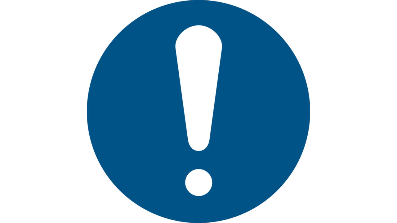 Pictogram bordje Djois Algemeen gebod Ø 200 mm Blauw