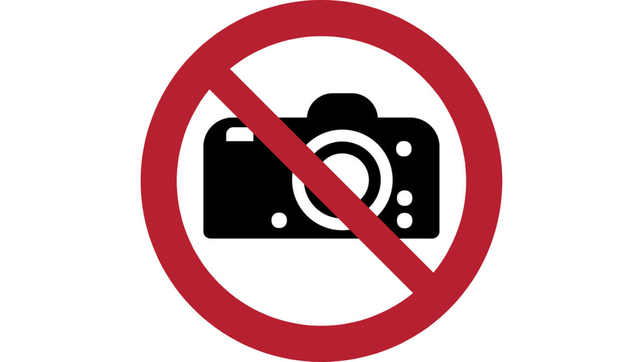 Pictogram bordje Djois Fotografie verboden Ø 200 mm Rood
