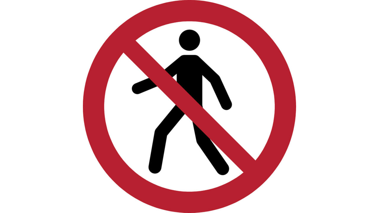 Pictogram bordje Djois Geen doorgang Ø 200 mm Rood