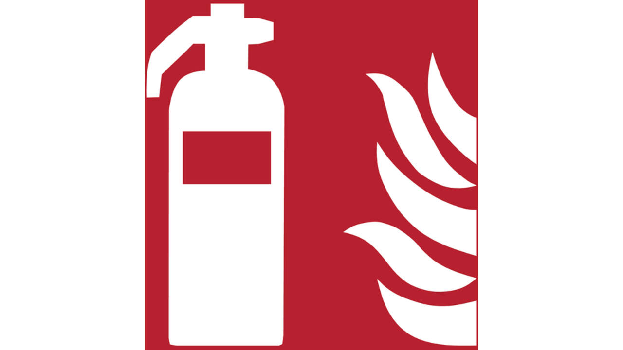 Pictogram bordje Djois Brandblusser 200x200mm rood