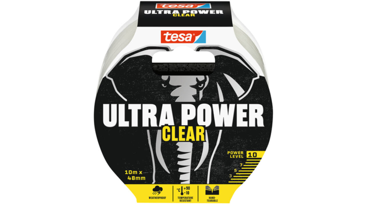Reparatietape tesa Ultra Power Clear repair 10mx48mm transparant