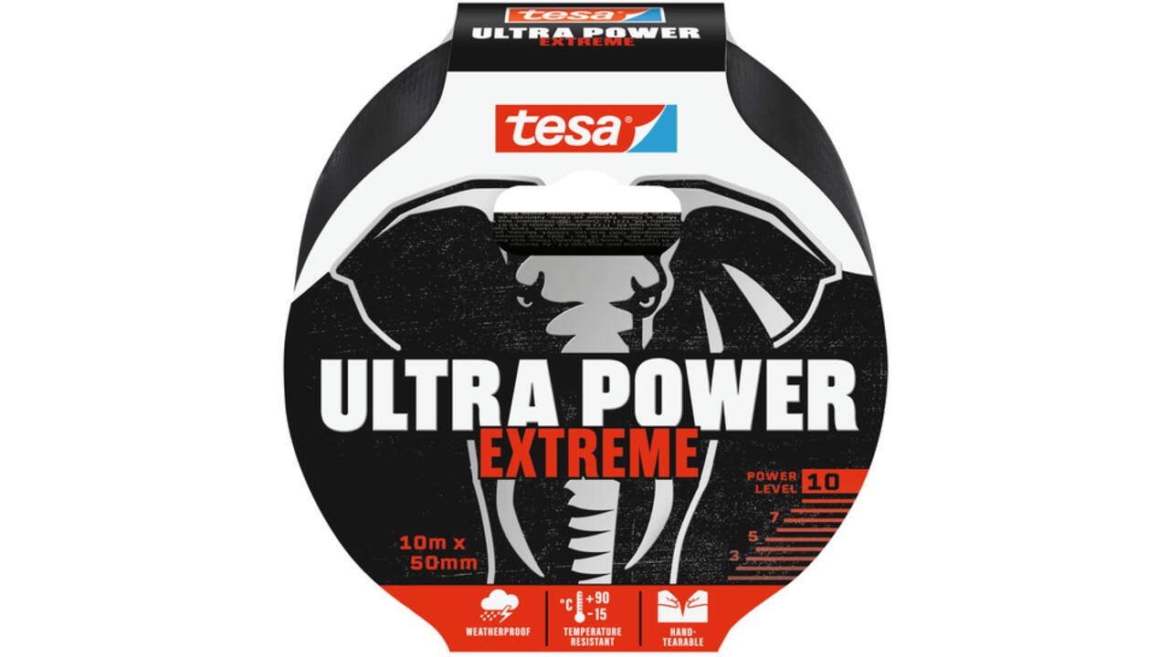 Reparatietape tesa Ultra Power Extreme repair 10mx50mm zwart