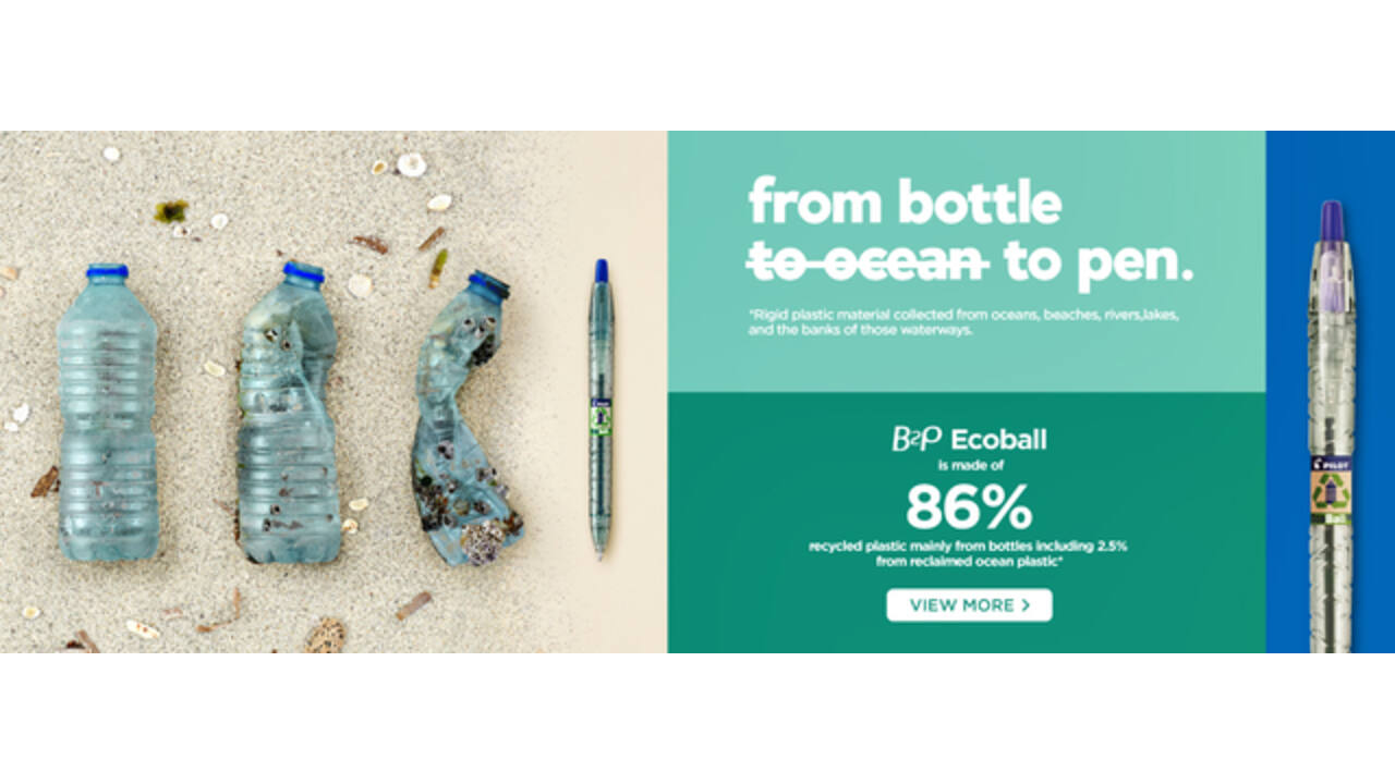 Balpen PILOT Begreen B2P EcoBall medium assorti