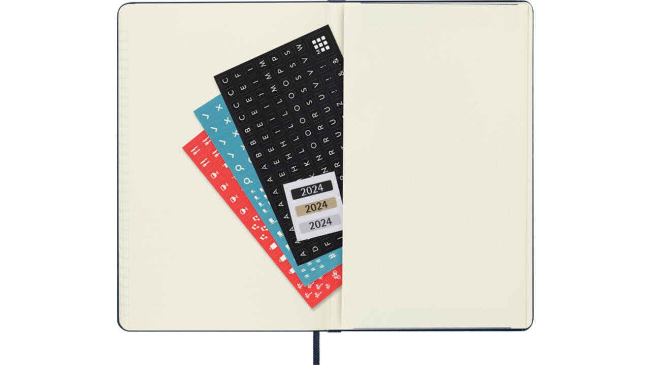 Agenda 2023/2024 Moleskine 18M Planner Weekly 7dag/1pagina large 130x210mm hard cover saffier blauw