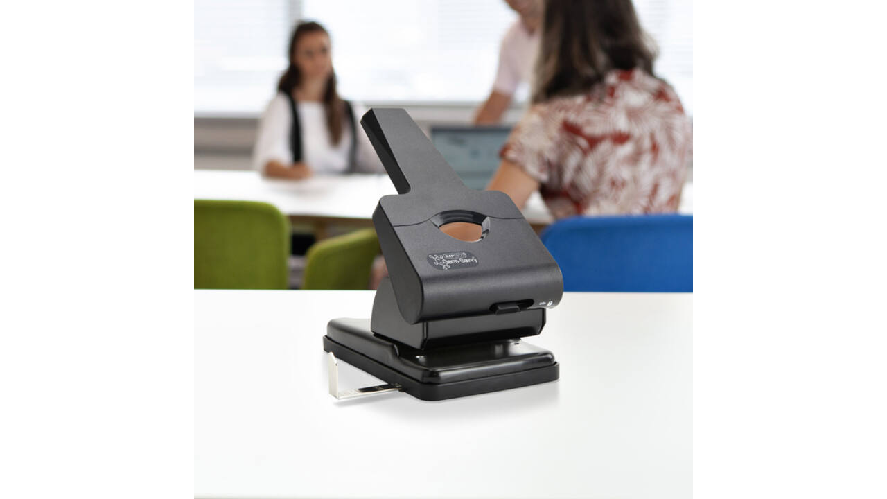 Perforator Rapesco HD865-P antibacterieel 2-gaats zwart