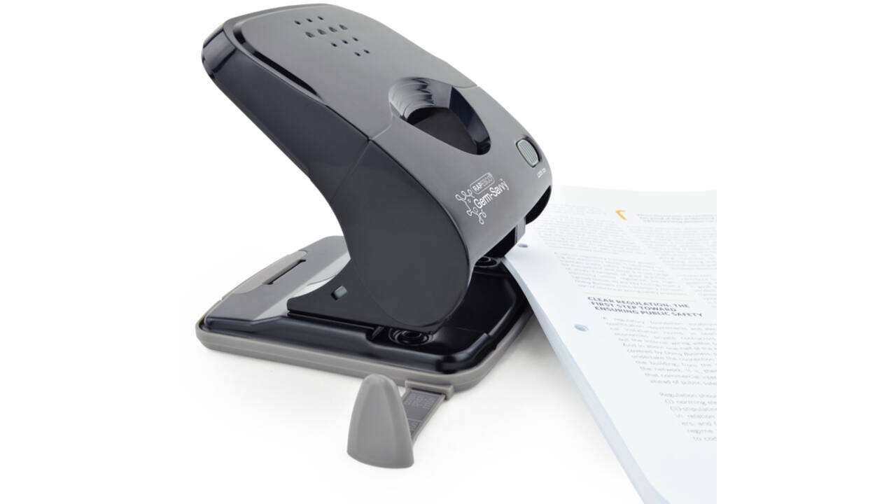 Perforator Rapesco X5-40ps antibacterieel 2-gaats zwart