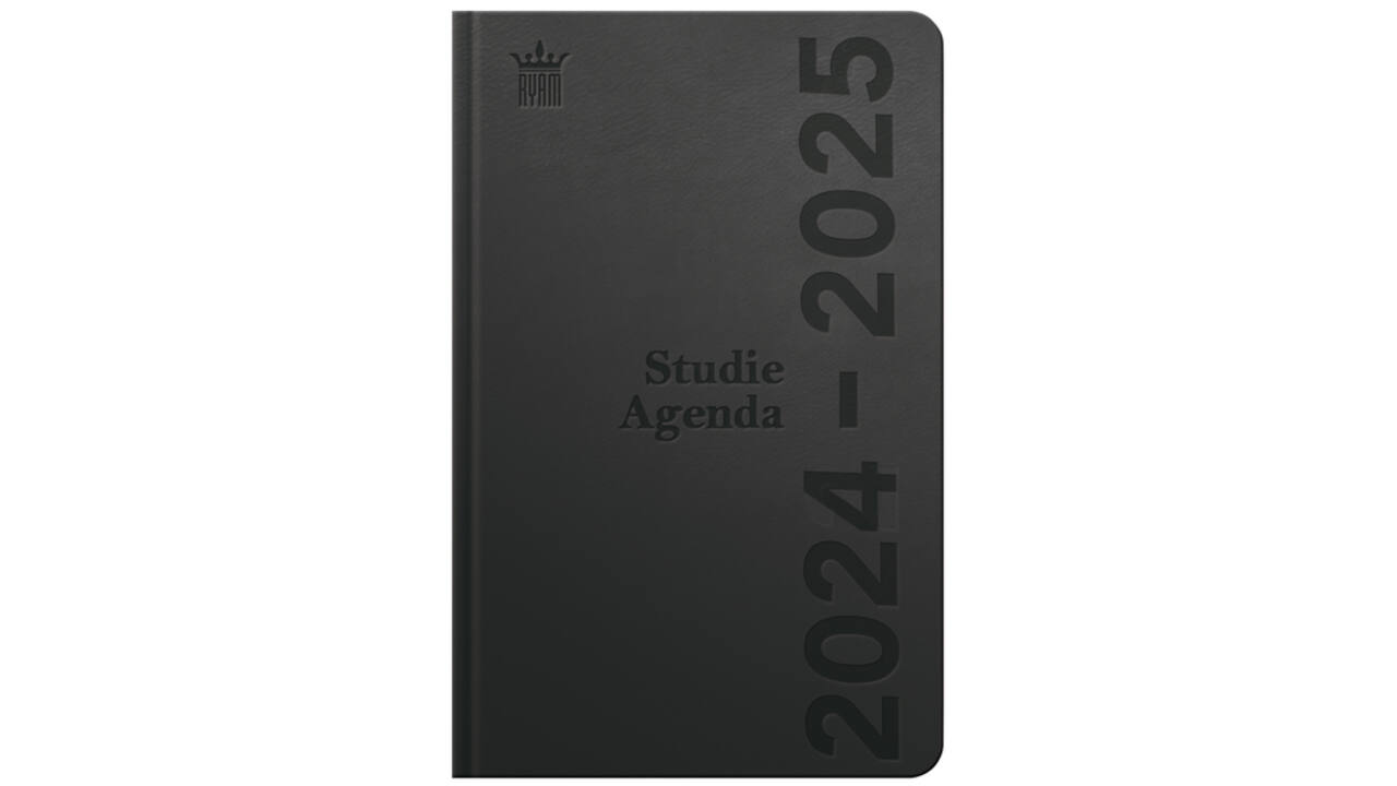 Schoolagenda 2025-2026 Ryam Studie DeLuxe 7dagen/2pagina's zwart