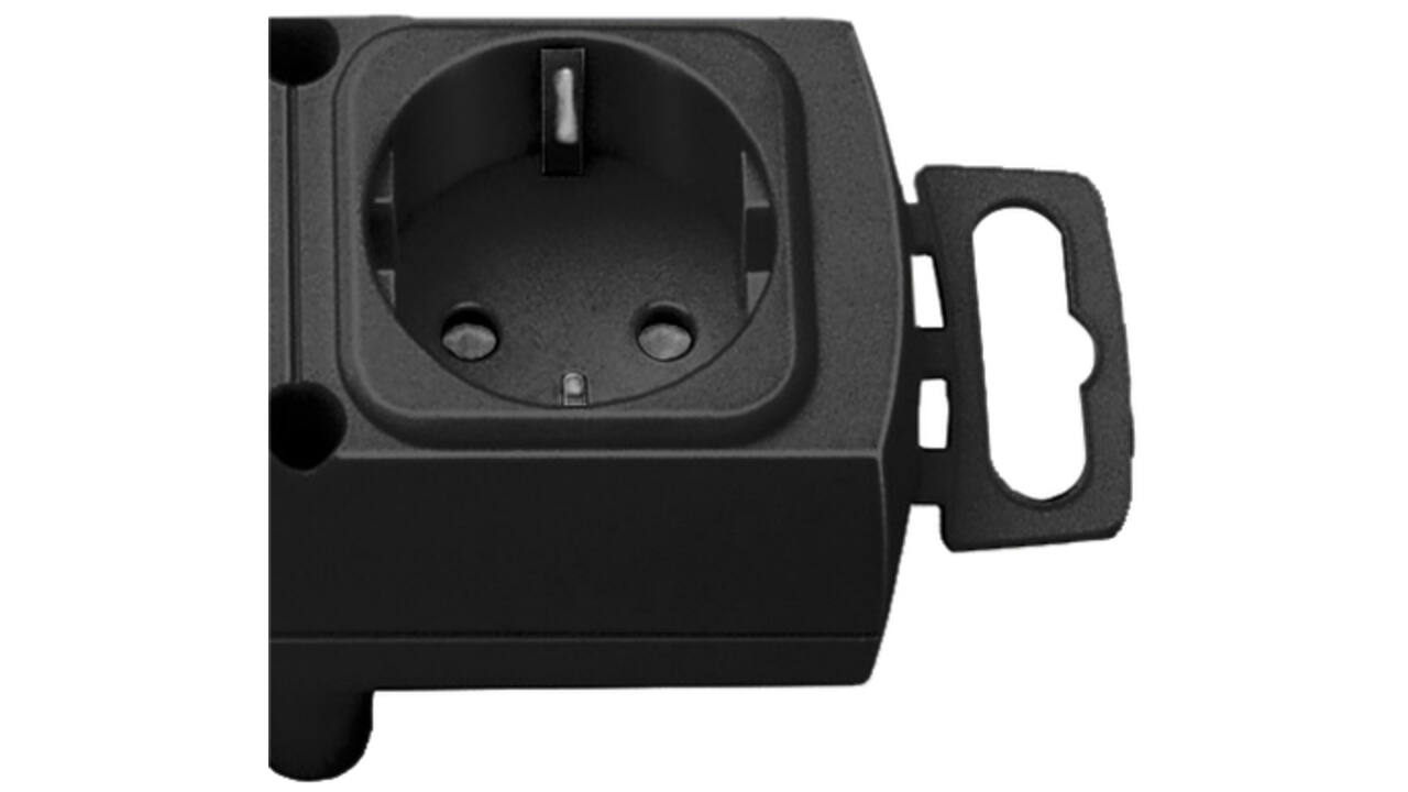 Stekkerdoos Brennenstuhl Comfort Plus 6 voudig inclusief platte stekker 2 meter zwart