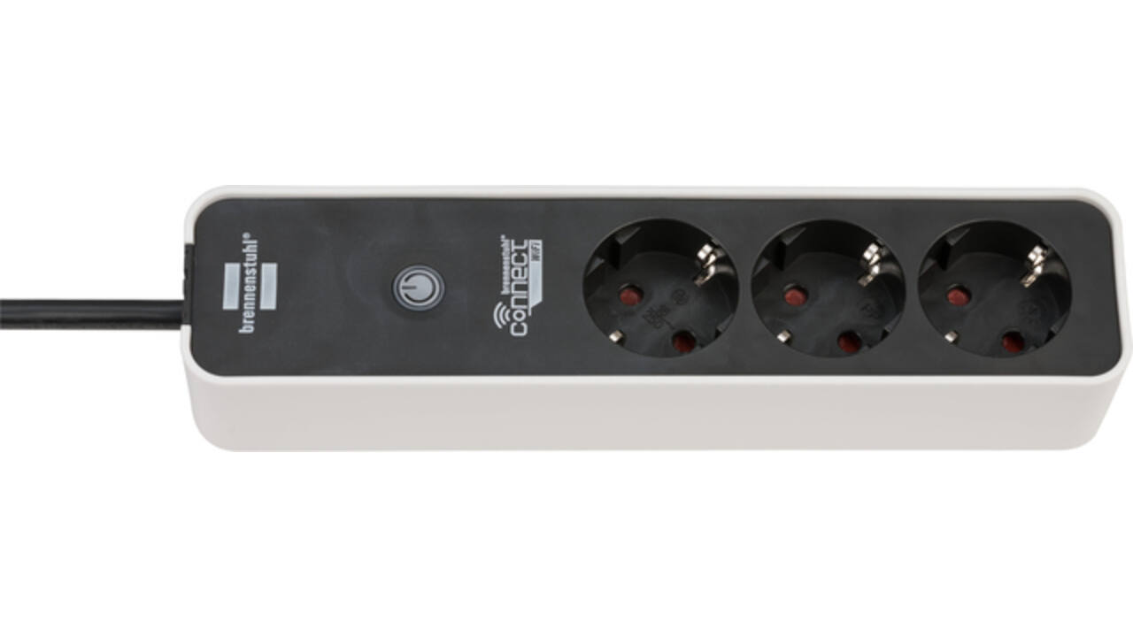 Stekkerdoos Brennenstuhl wifi Connect 3 voudig 1.5 meter zwart/wit