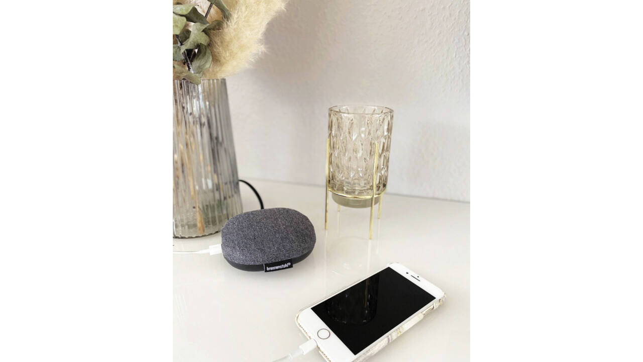 Laadstation Brennenstuhl Estilo 1 eurosocket twetieloppervlak 2 USB zwart/grijs