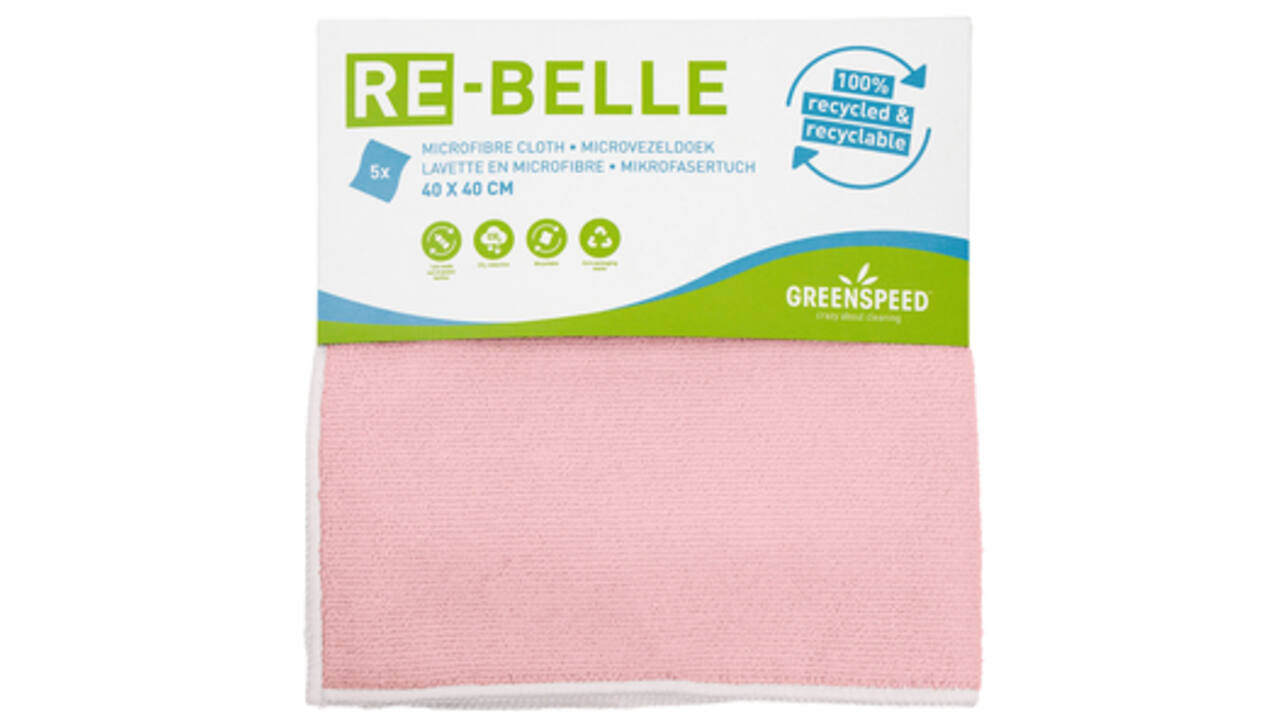 Microvezeldoek Greenspeed Re-belle 40x40cm roze