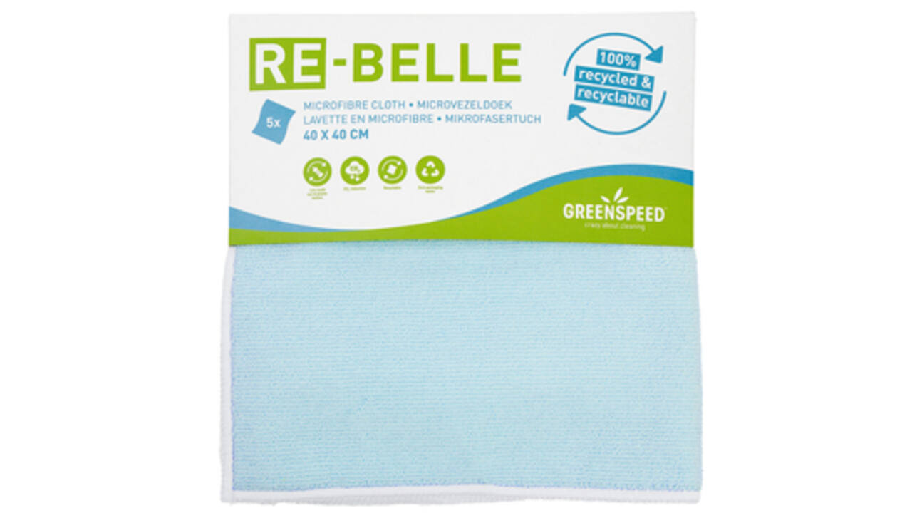 Microvezeldoek Greenspeed Re-belle 40x40cm blauw