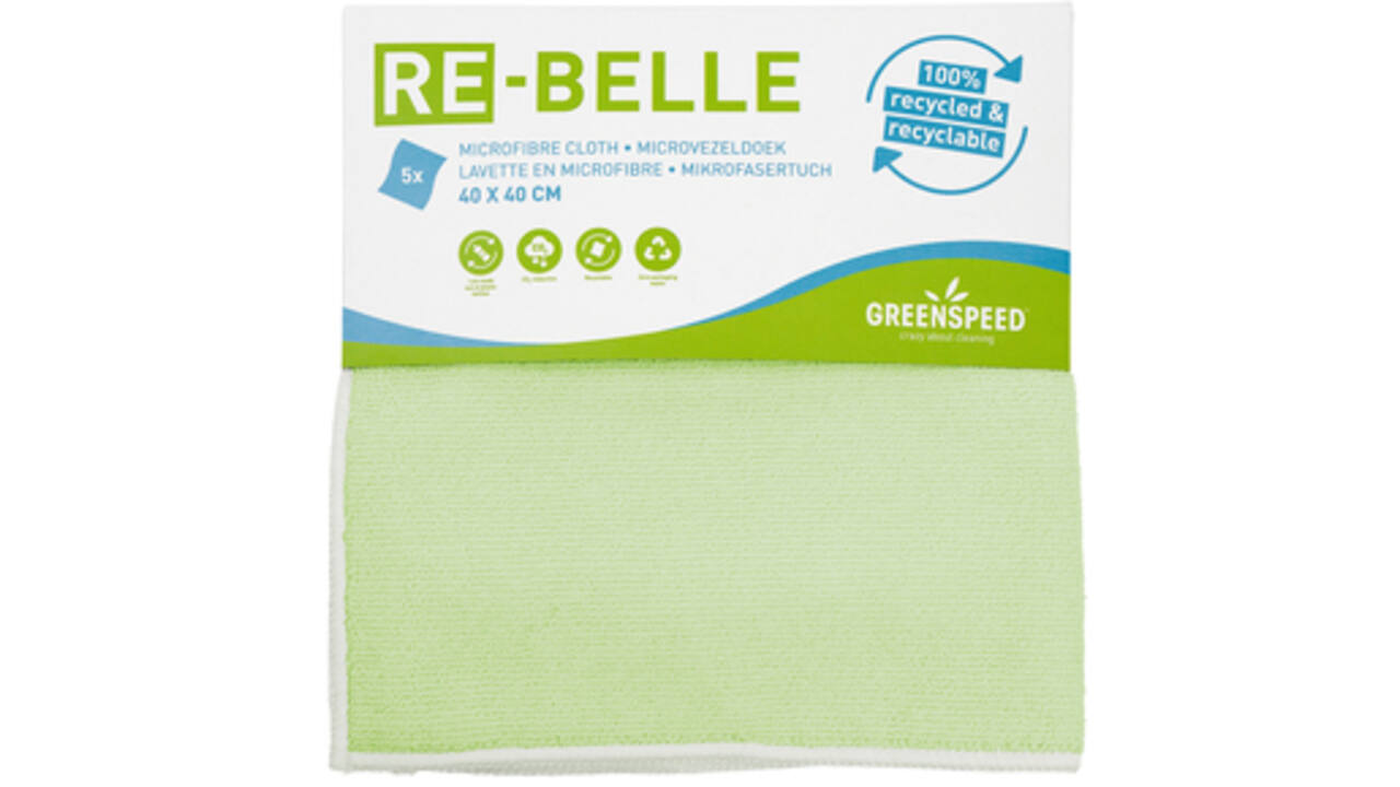 Microvezeldoek Greenspeed Re-belle 40x40cm groen