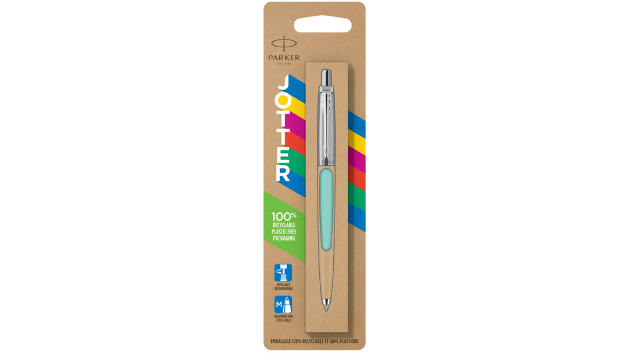 Balpen Parker Jotter Original pastel mint CT medium blister à 1 stuk