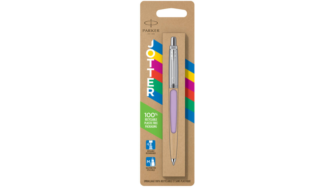 Balpen Parker Jotter Original pastel lilac CT medium blister à 1 stuk