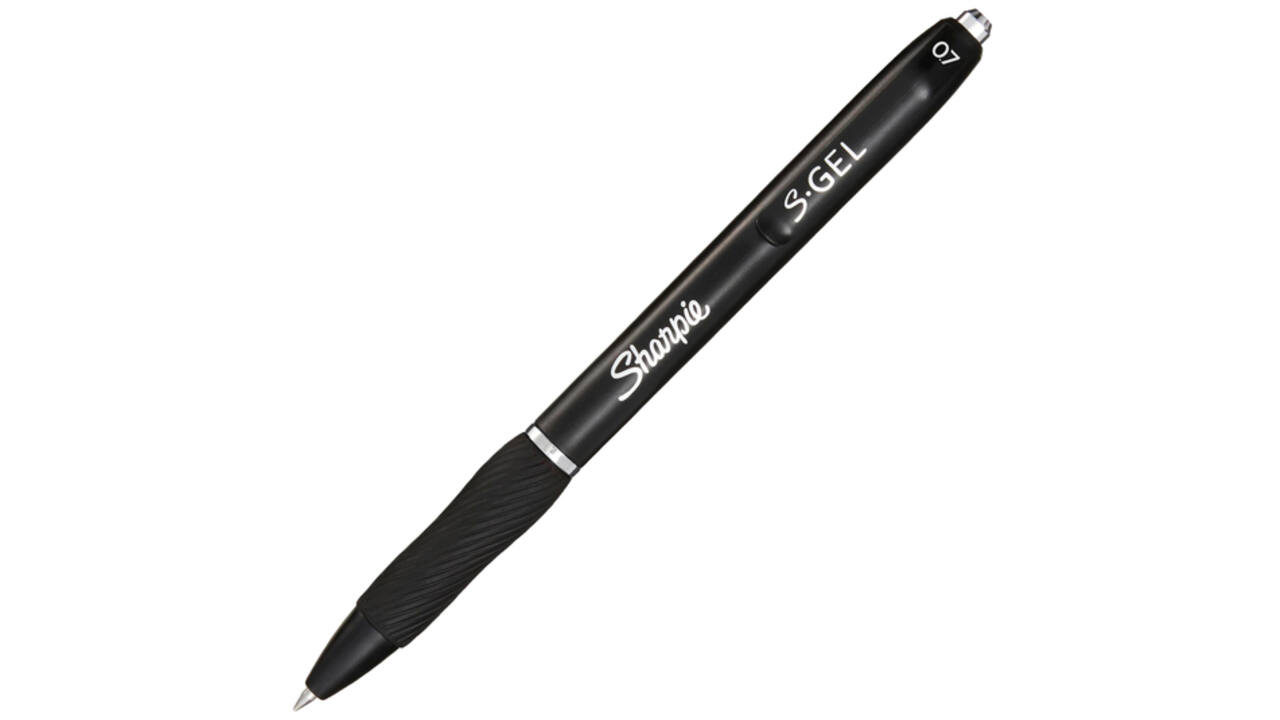 Gelschrijver Sharpie S-gel medium zwart blister à 3 stuks