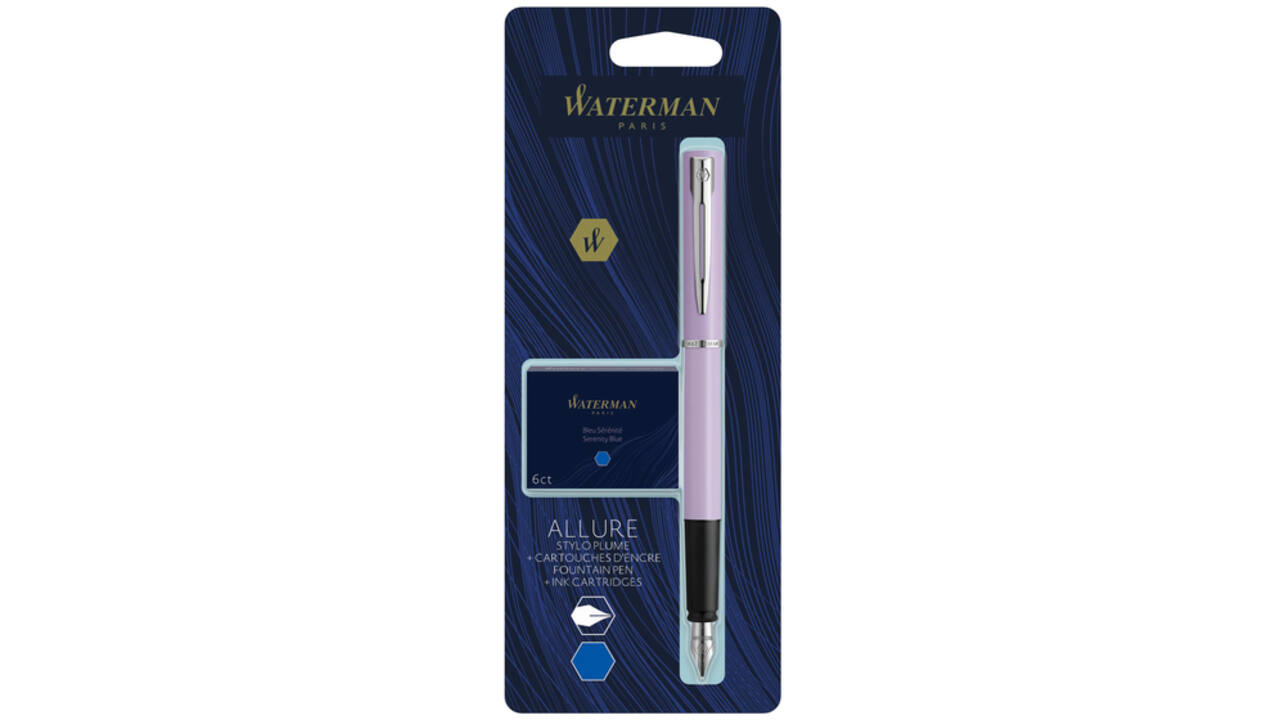 Vulpen Waterman Allure assorti pastel + inktpatronen Blauw