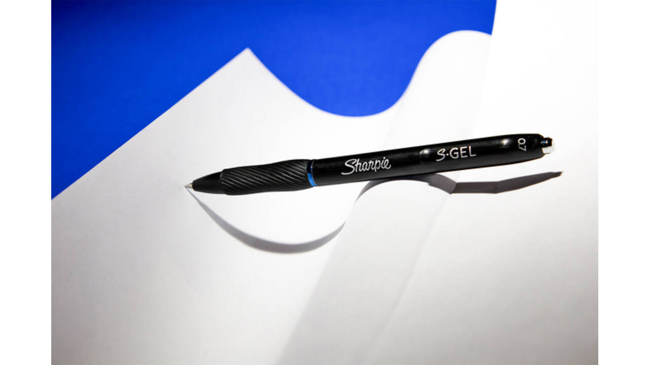 Gelschrijver Sharpie S-gel medium blauw blister à 3 stuks