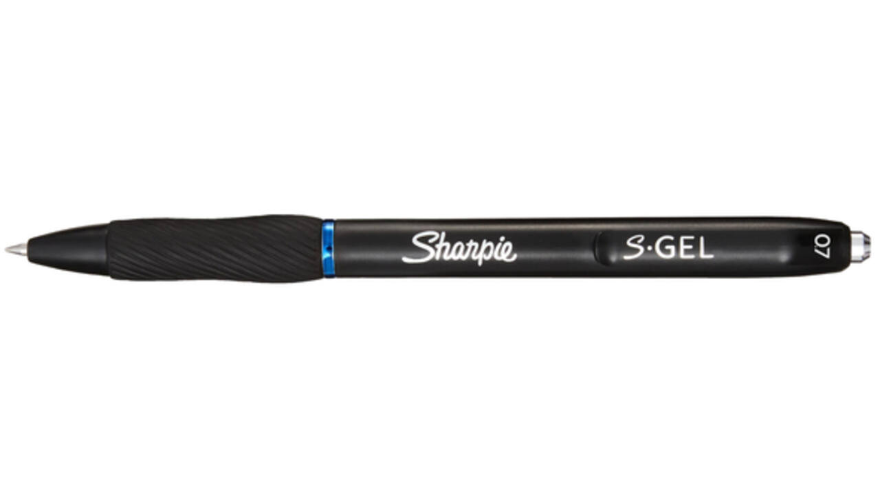 Gelschrijver Sharpie S-gel medium blauw blister à 3 stuks