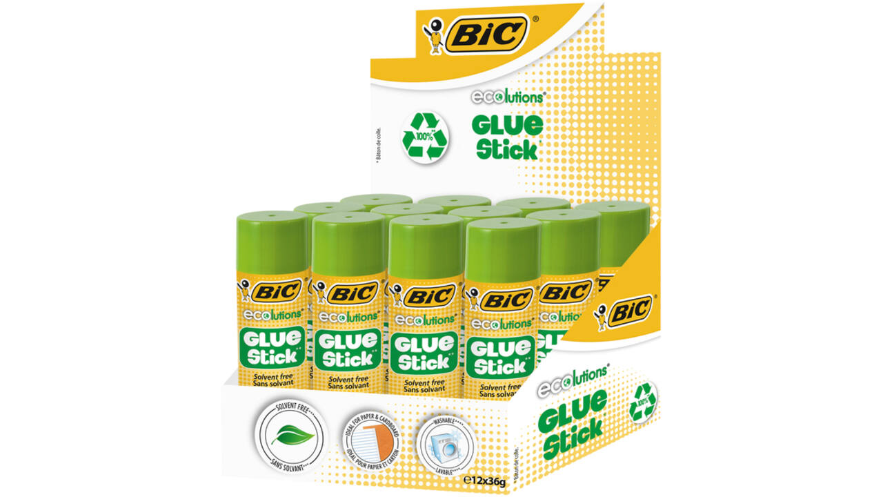 Lijmstift Bic ecolutions 36gr doos à 9+3 gratis